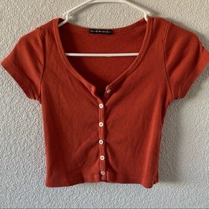 Orange crop top